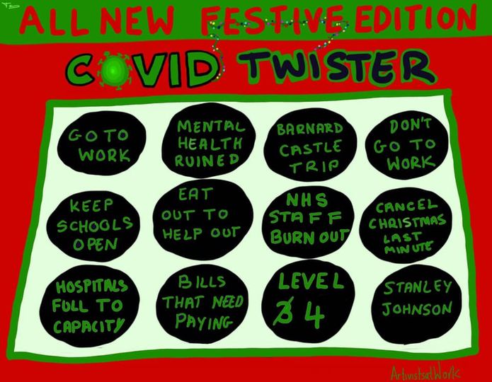Covid "Twister" game - all new festive edition